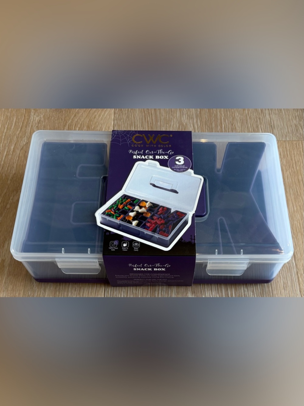 Cook with Color CWC - EEK - Halloween SNACK BOX Food Storage Container NEW NWT